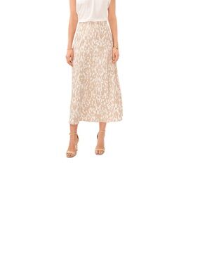 Vince Camuto Beige Printed Midi Skirt - Elegant Neutral Pattern